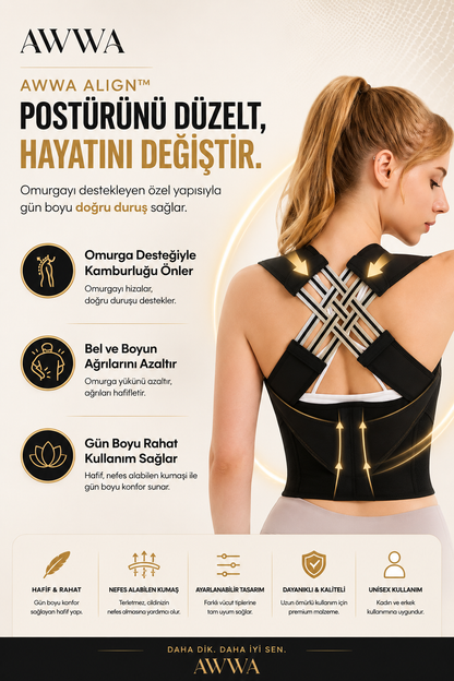 AWWA ALIGN™ — Postür Düzeltici Korse