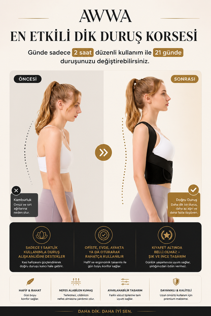 AWWA ALIGN™ — Postür Düzeltici Korse